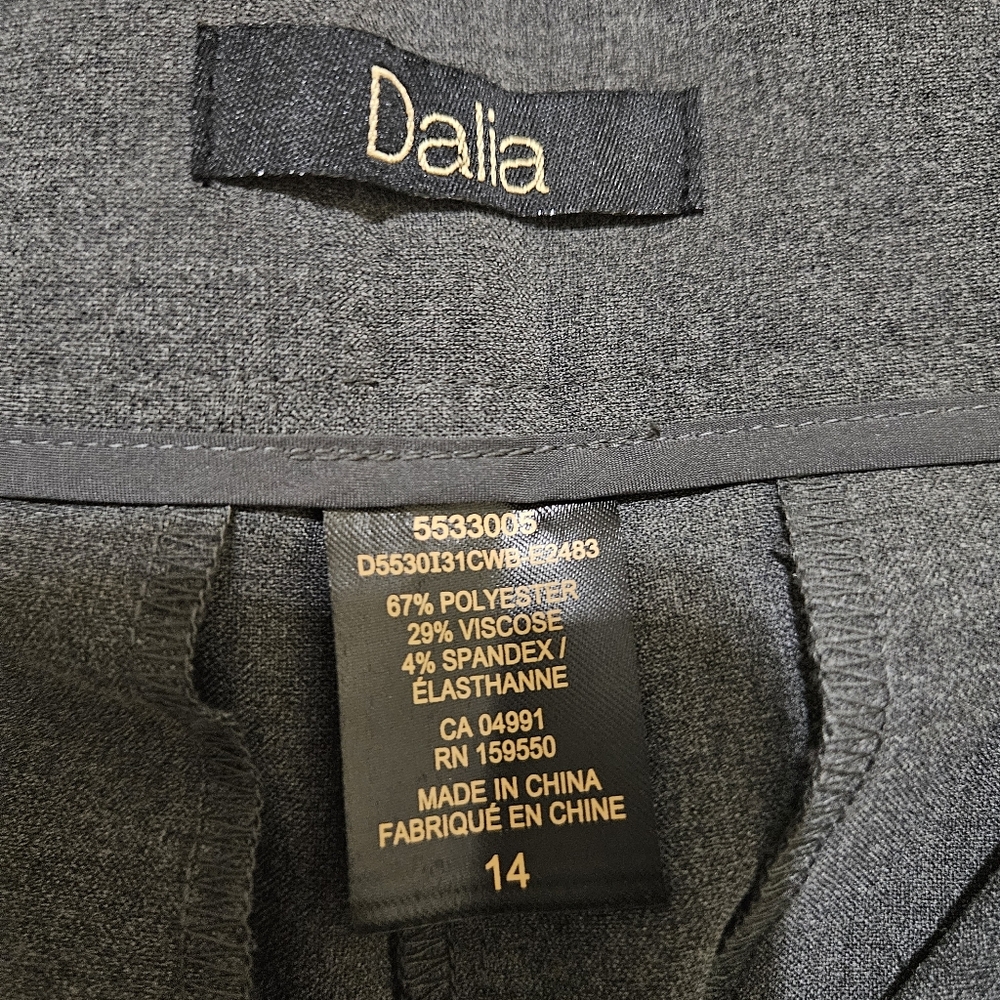 NWT Dalia Sz 14x31 Classic Gray Wide Leg Dress Pants - Picture 2 of 7